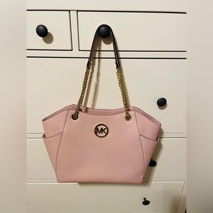Michael Kors blush pink Shoulder Bag with Gold Accents